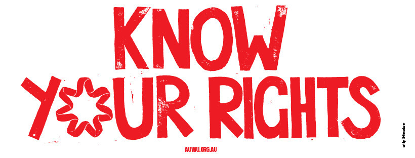 Know your rights. Australian Unemployed Workers Union