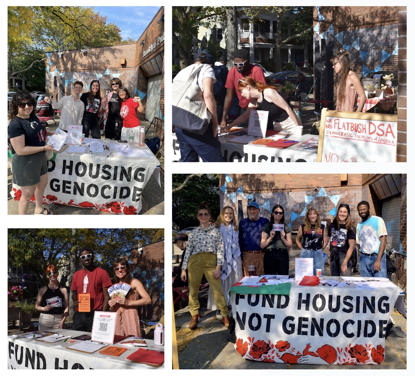 Image of comrades tabling at Cortelyou Greenmarket