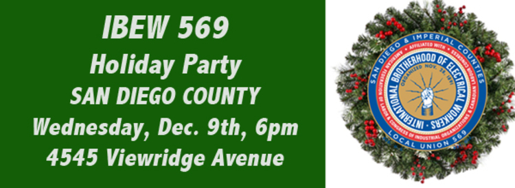 IBEW Holiday Party San Diego County Action Network