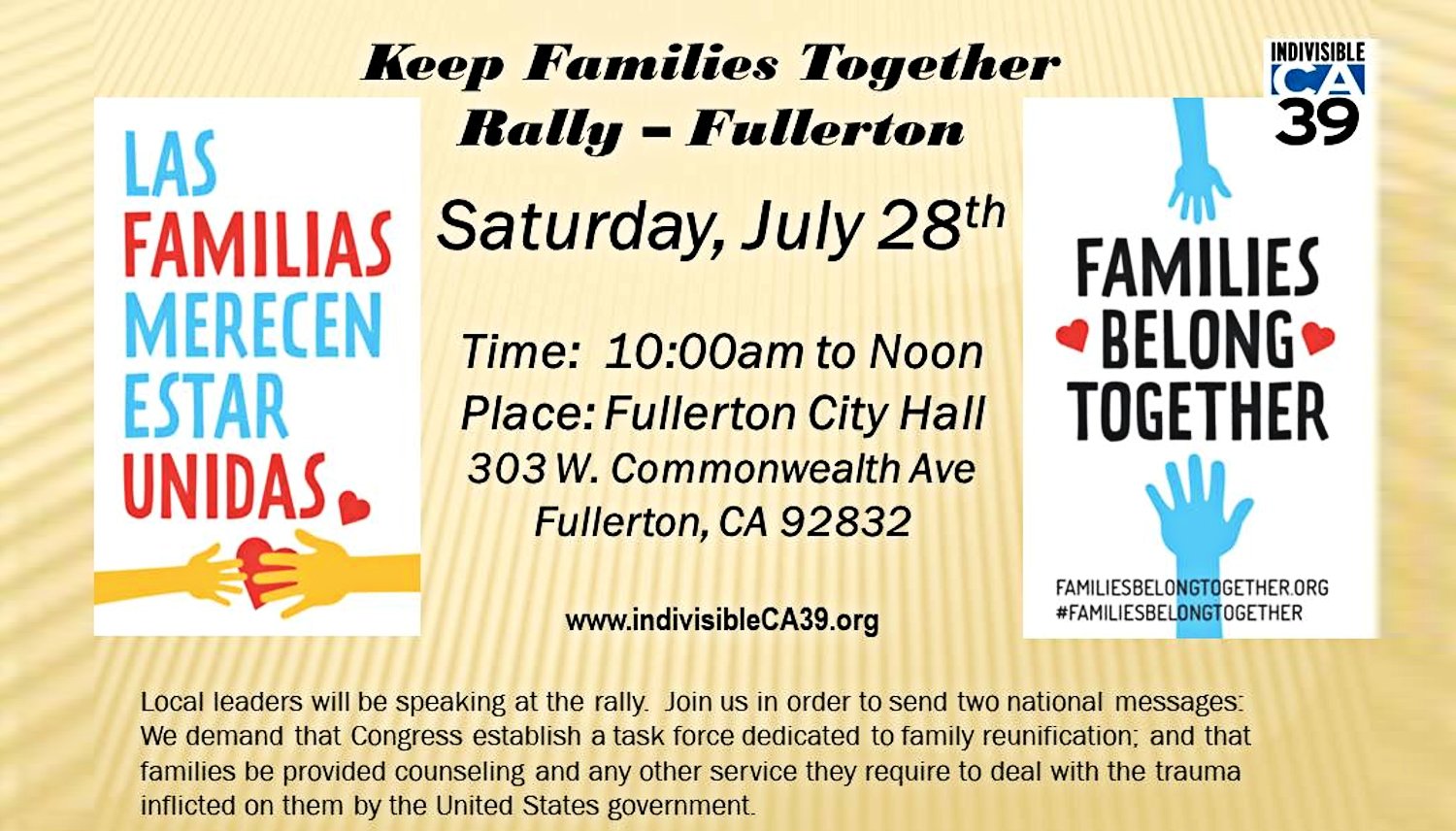 Keep Families Together – Fullerton - Action Network