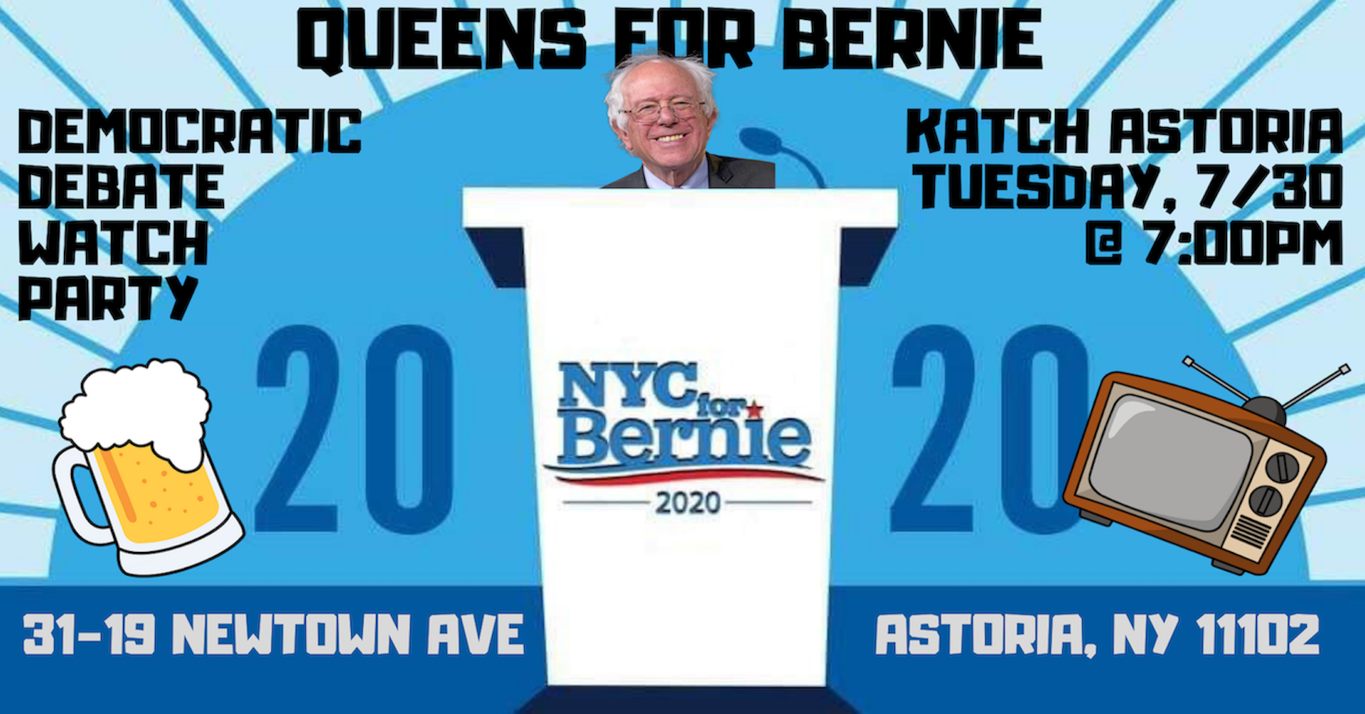 Queens for Bernie Debate Watch Party in Astoria! Action Network