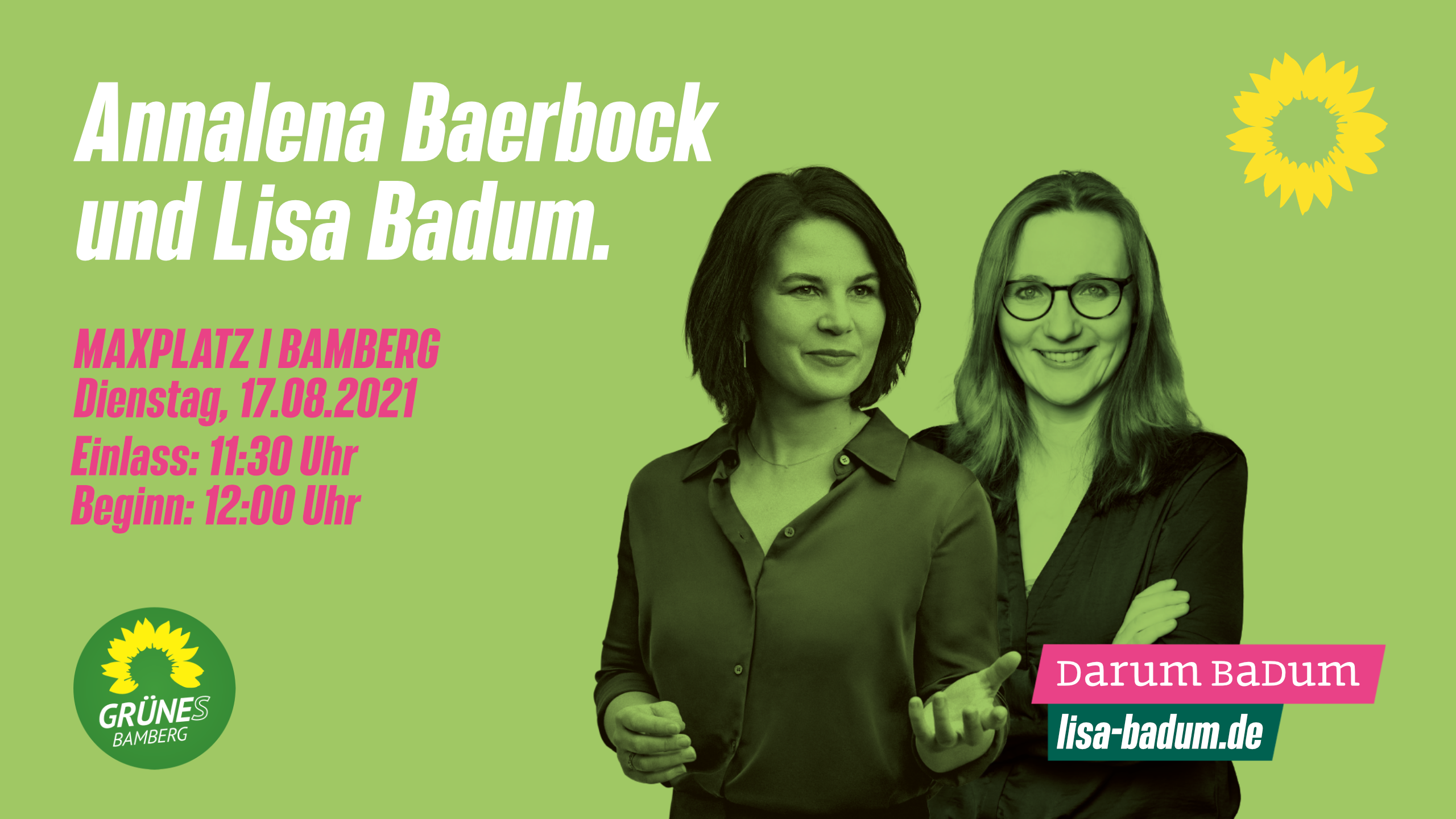 Annalena Baerbock und Lisa Badum in Bamberg