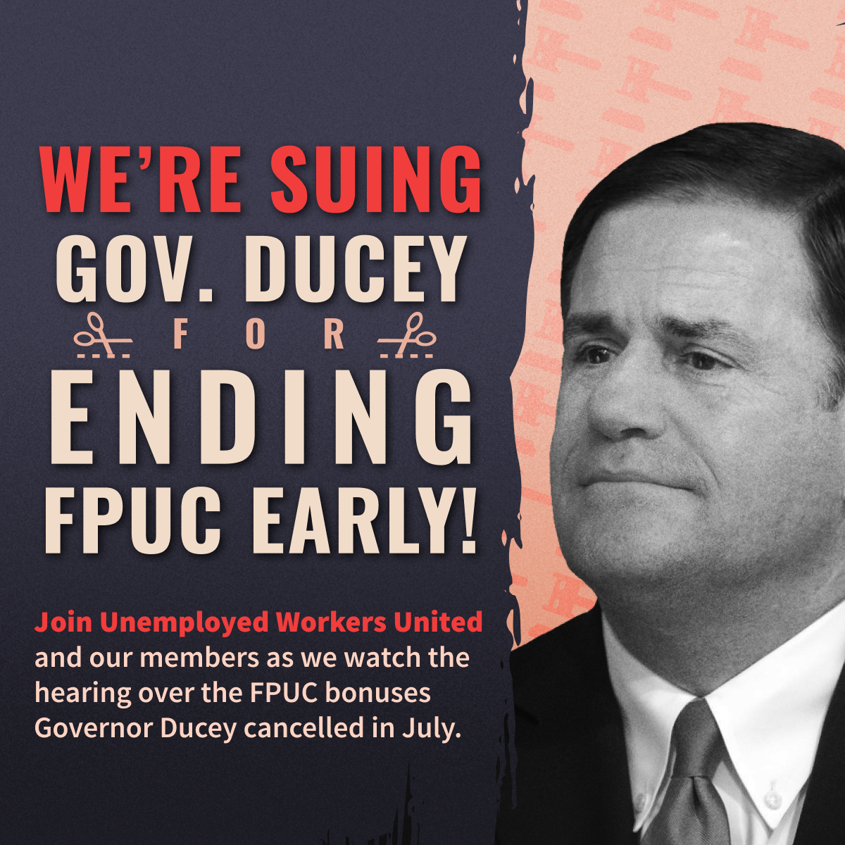 Graphic for lawsuit against Governor Ducey