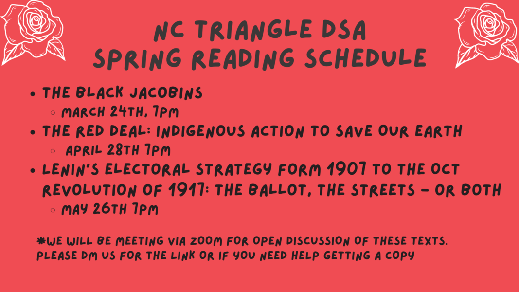 DSA NC Triangle Political Education Reading Group - April 2022 - Action ...