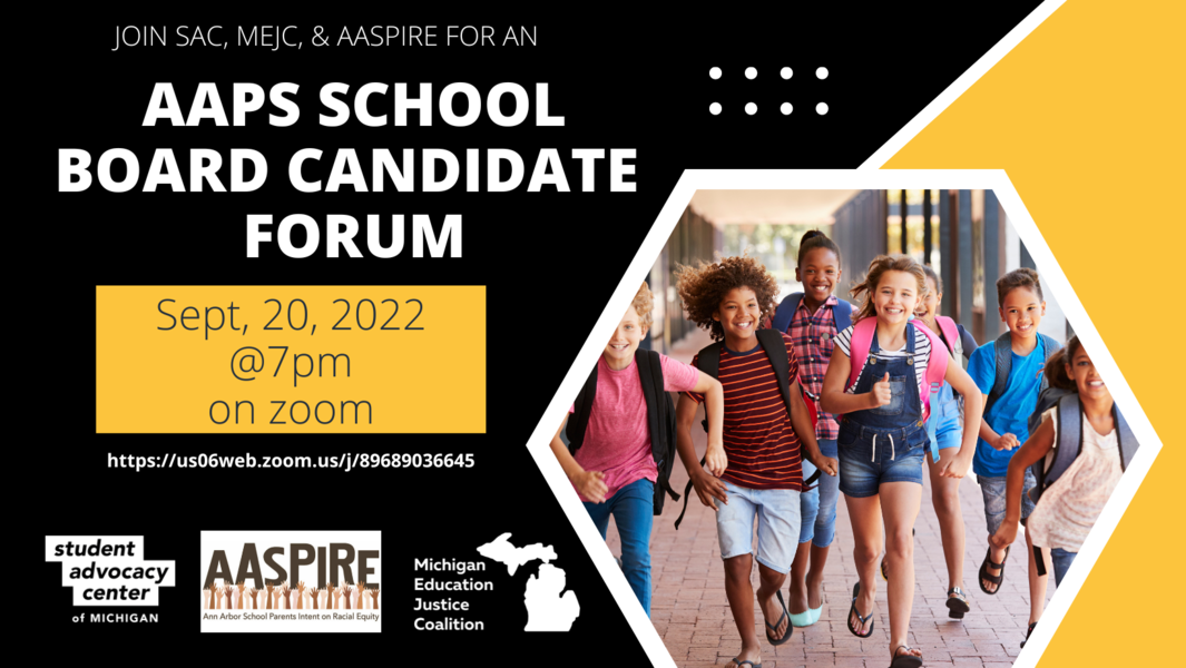 Aaps school board candidate forum presented by sac aaspire