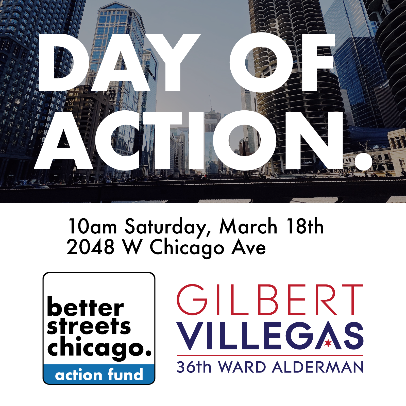 Better Streets Chicago Action Fund & Gilbert Villegas Day of Action.