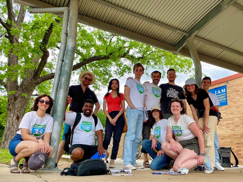 Rethink35 May Day of Action Block Walking Impacted Homes and Businesses Action Network