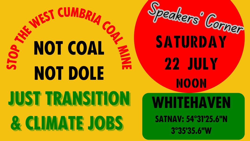 Speakers' Corner Not Coal, Not Dole! Just Transition & Climate Jobs