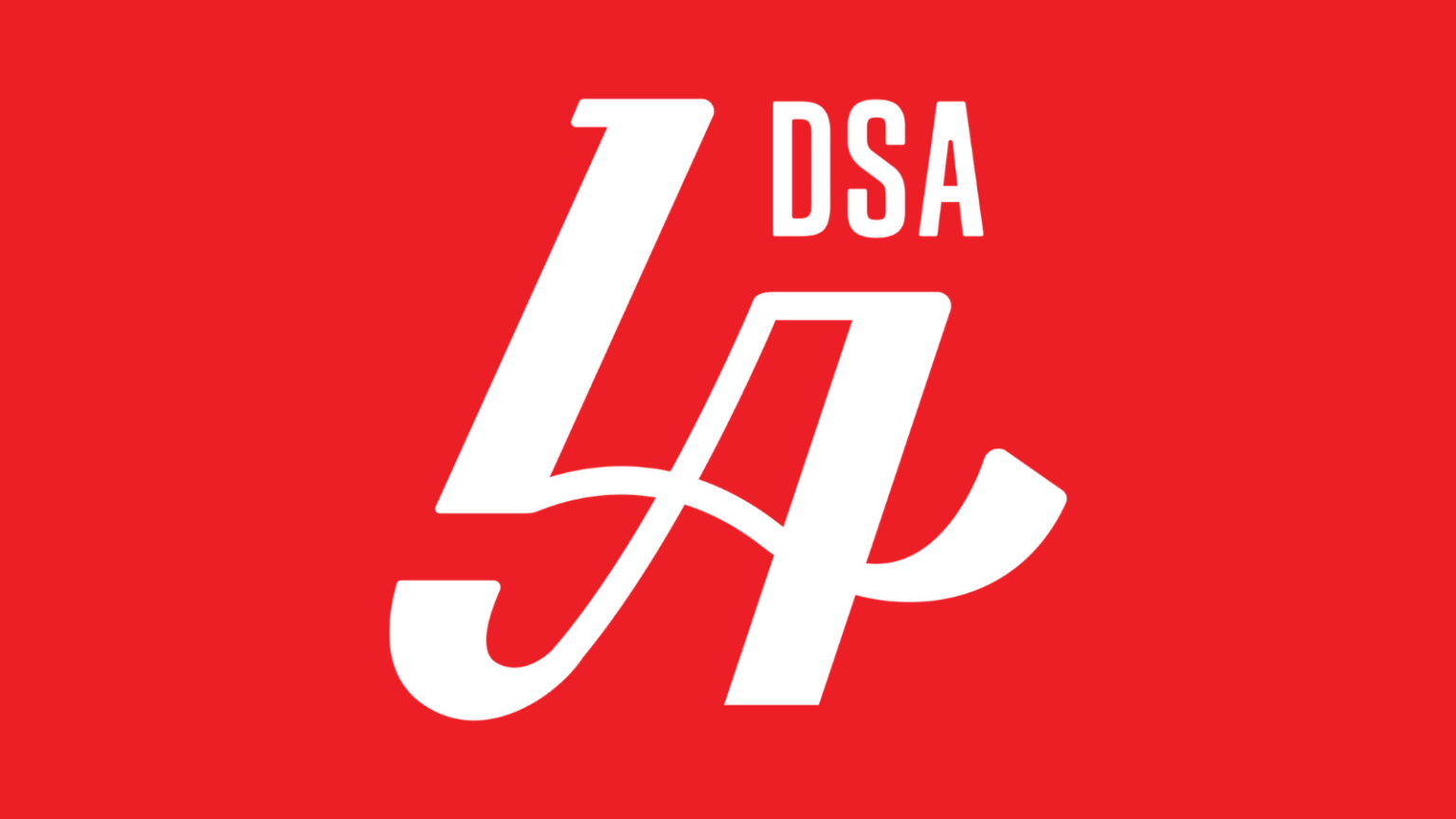 DSA LA banner on red background
