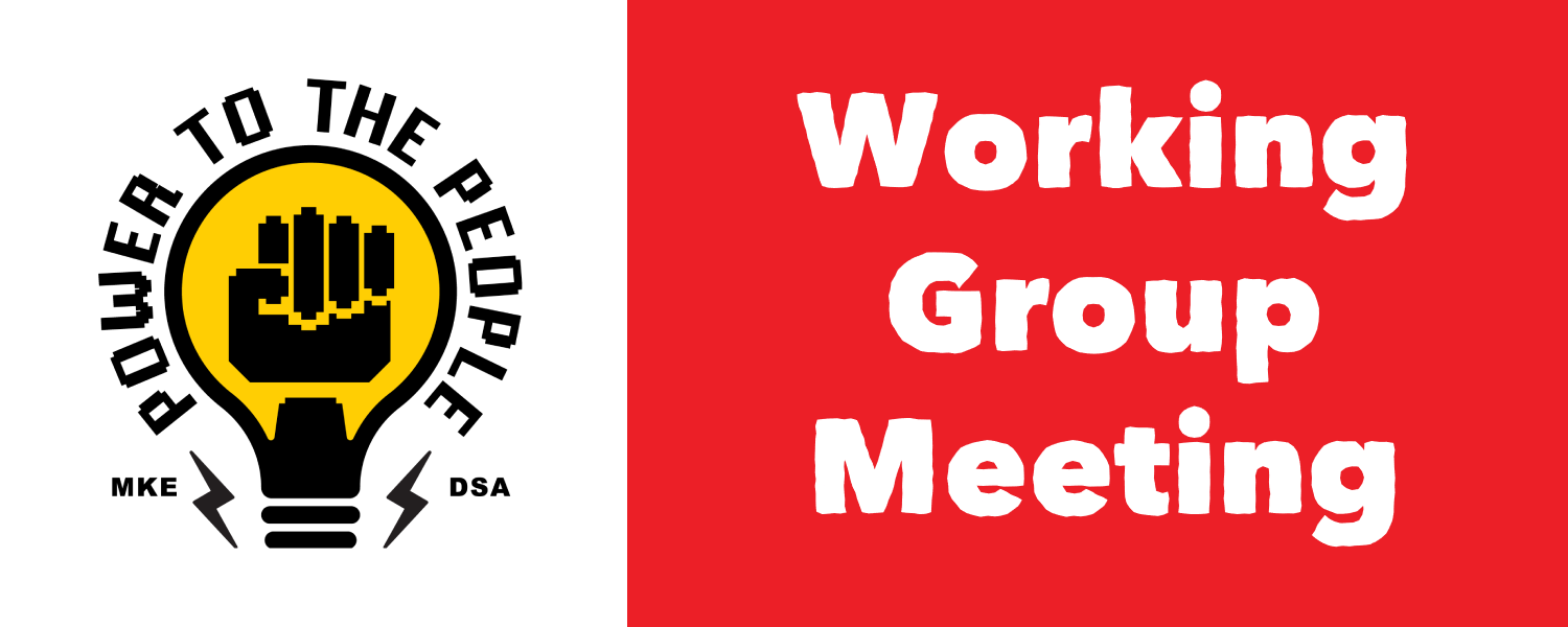 Power to the People logo and "Working Group Meeting" text