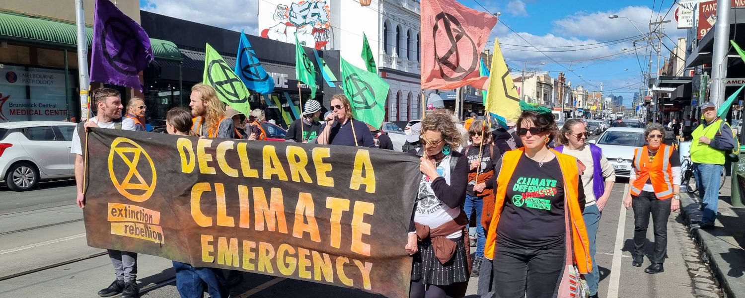 Participants in a slow march