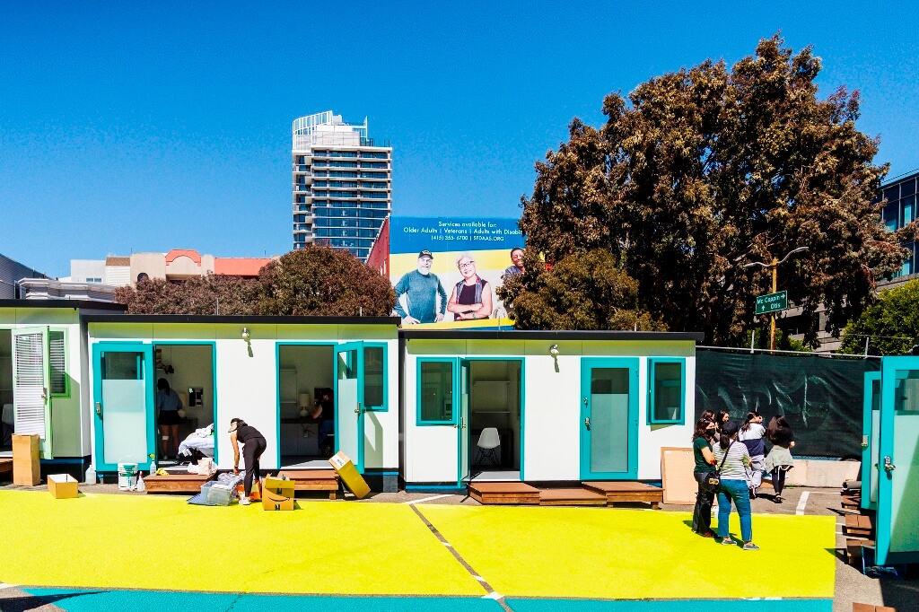 photo of tiny homes for the formerly homeless in SF