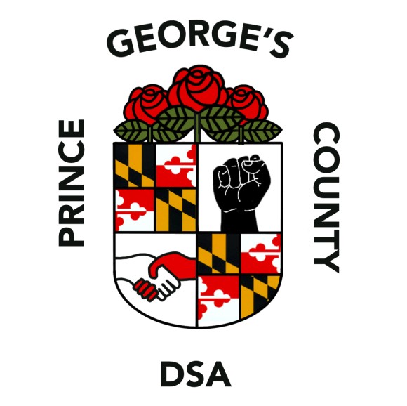 Branch image for the PGC Branch, themed with raised fist, roses, and Maryland flag.