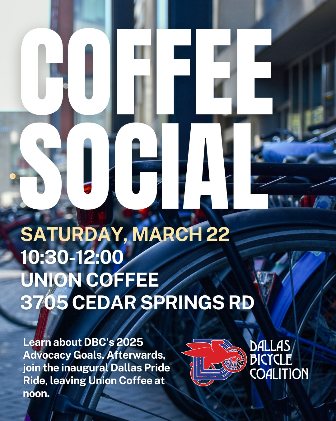 March 22 Coffee Social at Union Coffee