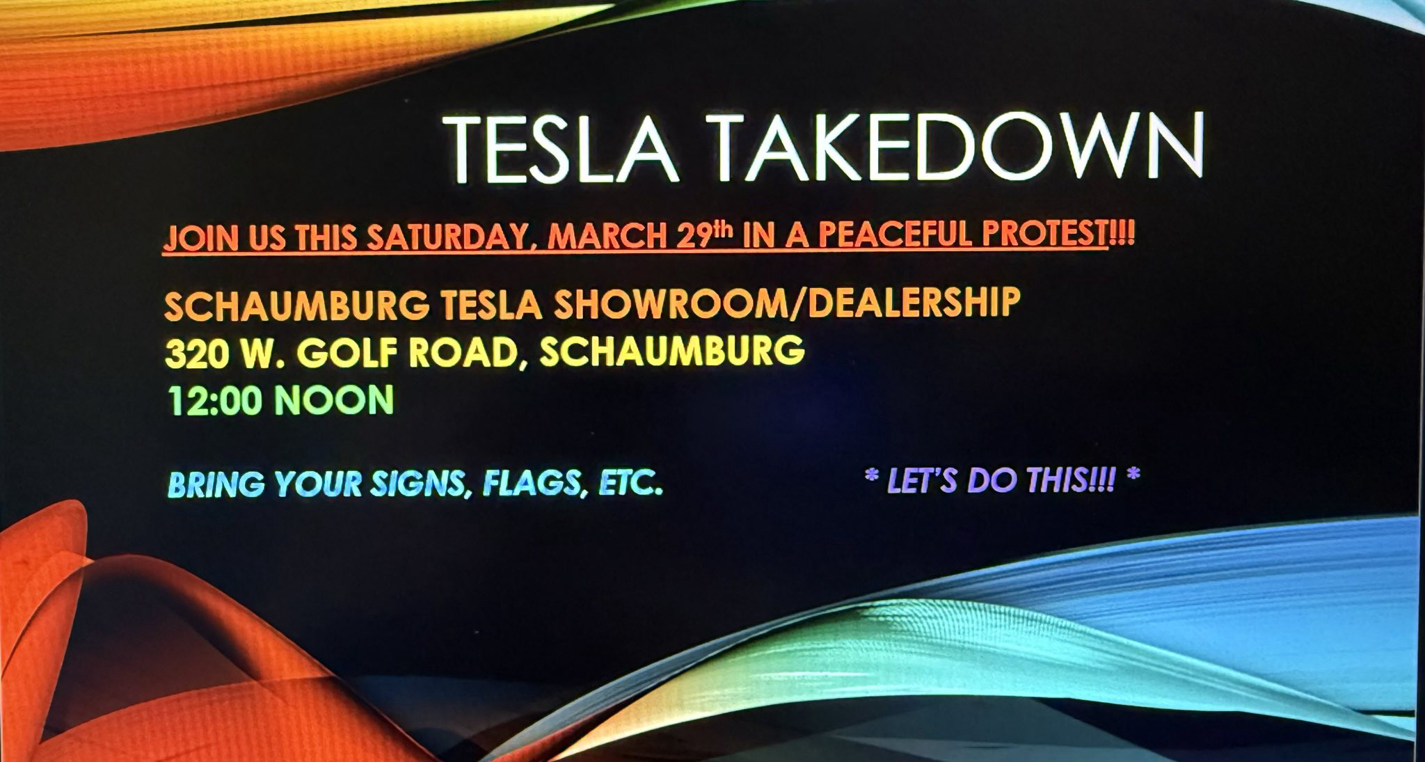 Tesla Takedown Flyer