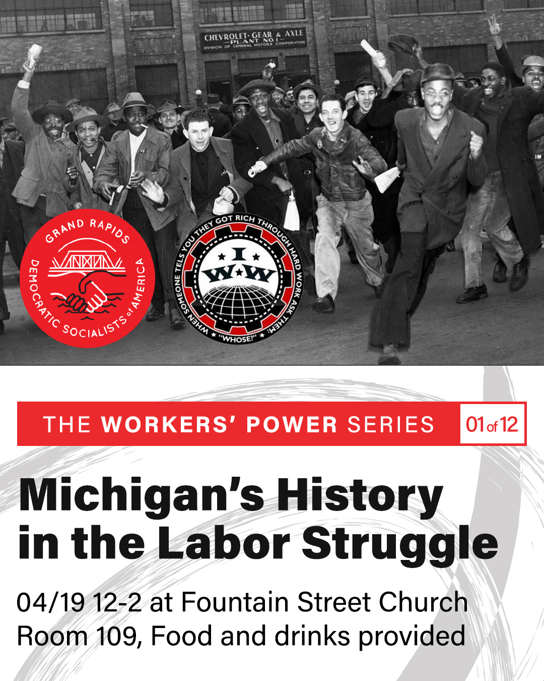 Flier image for Michigan's History in the Labor Struggle