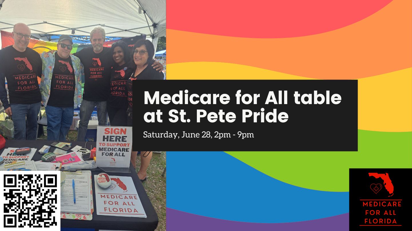 Event image for Medicare for All Florida table at St. Pete Pride
