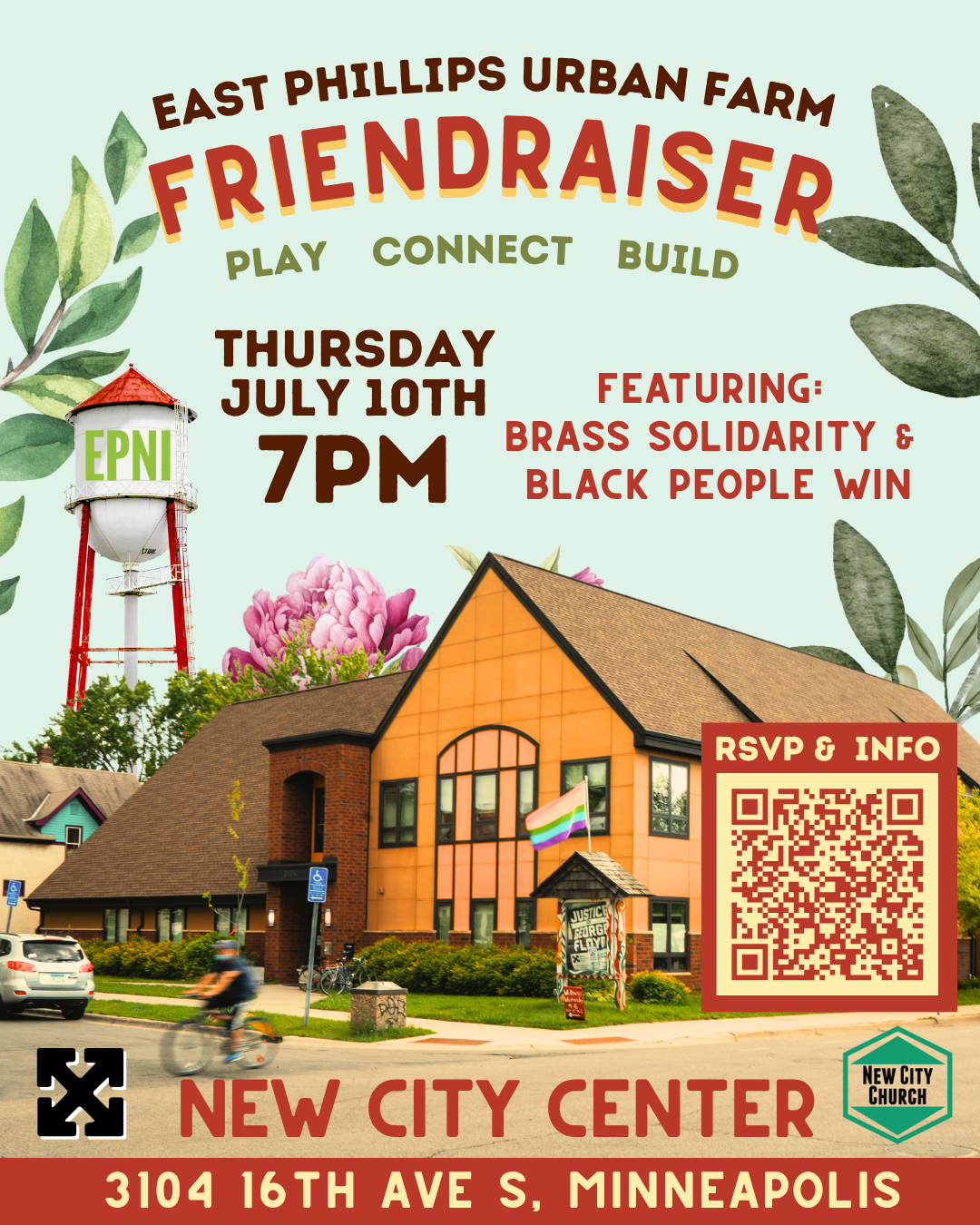 Invitation for July 7 7:00-9:00 event at the New City Center