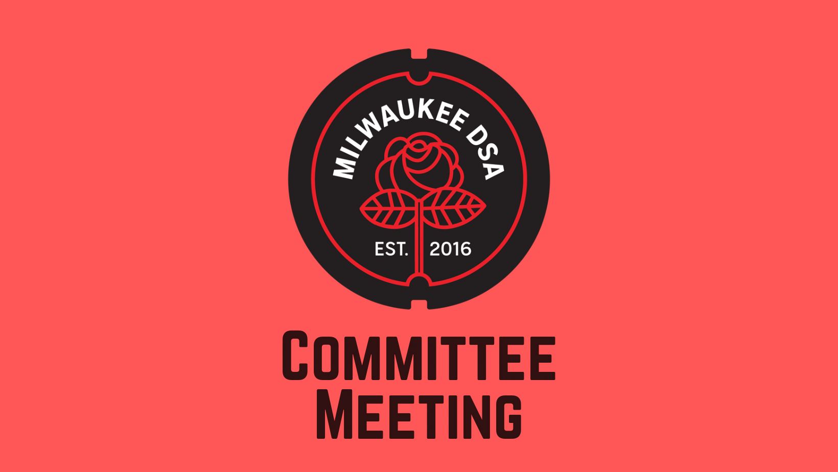 MKE DSA logo and "Committee Meeting" on a red background