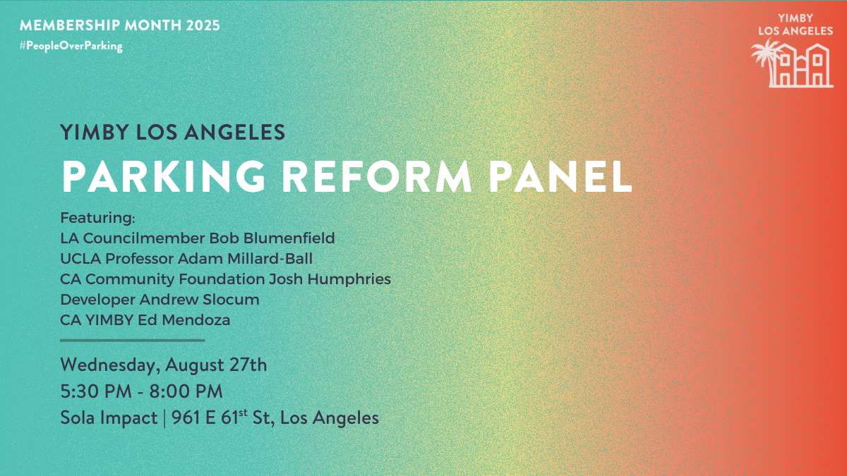 YIMBY LA Parking Reform Panel