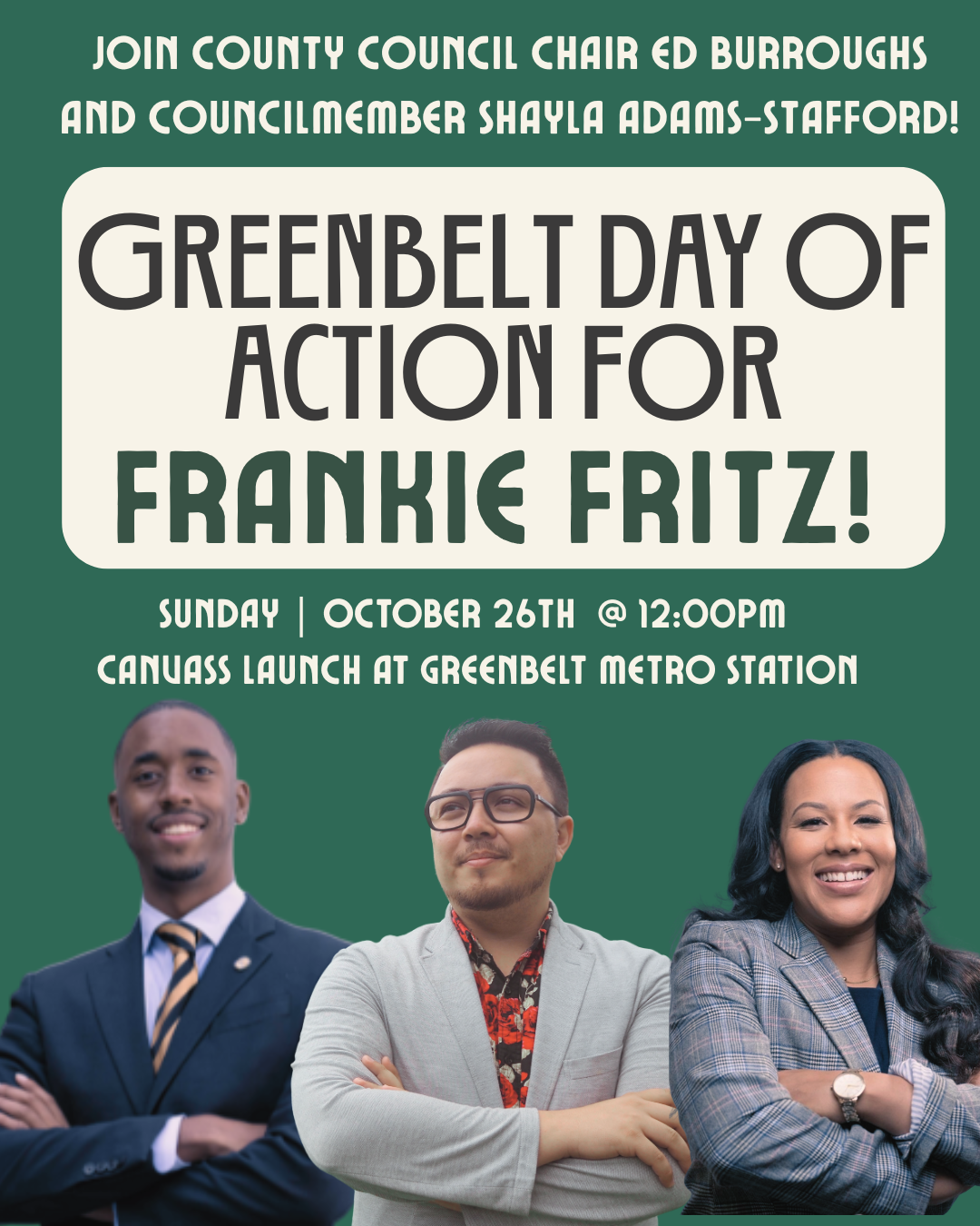 Canvass Launch Flyer for October 26, 2025 