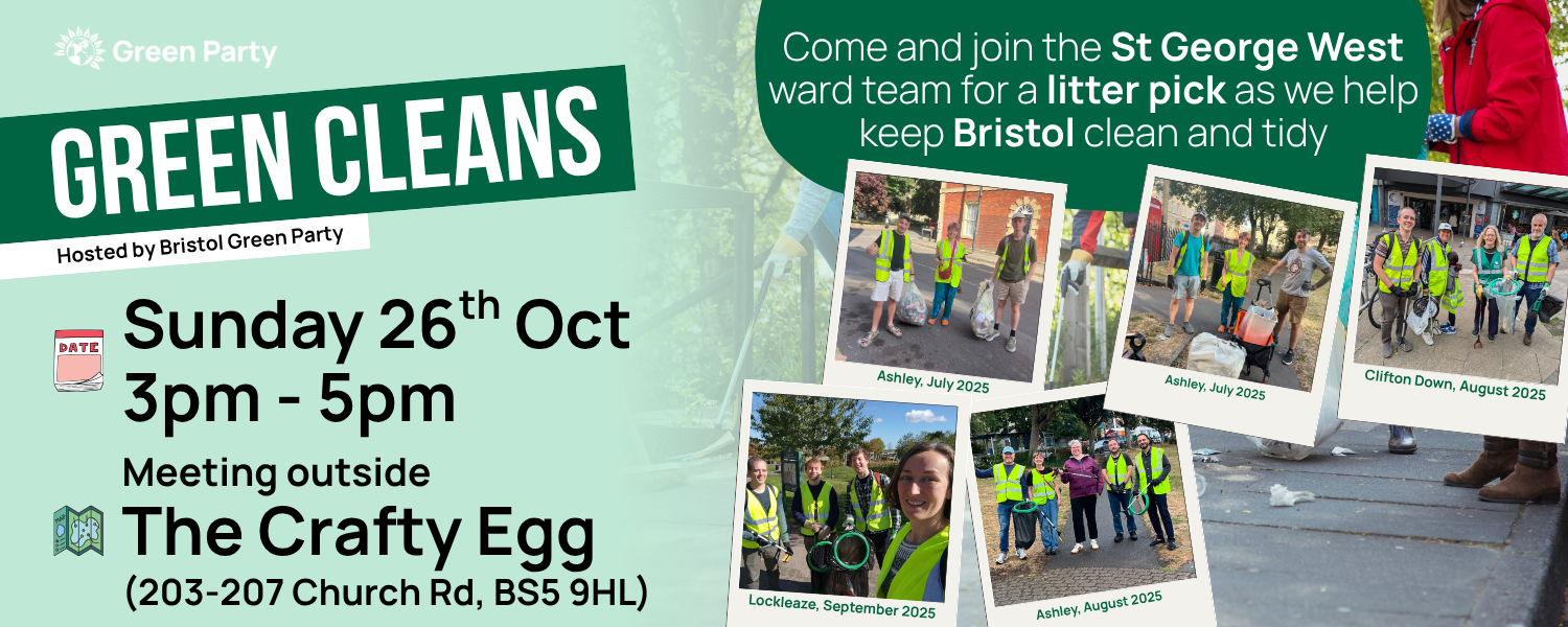 Banner promoting the Green Clean event
