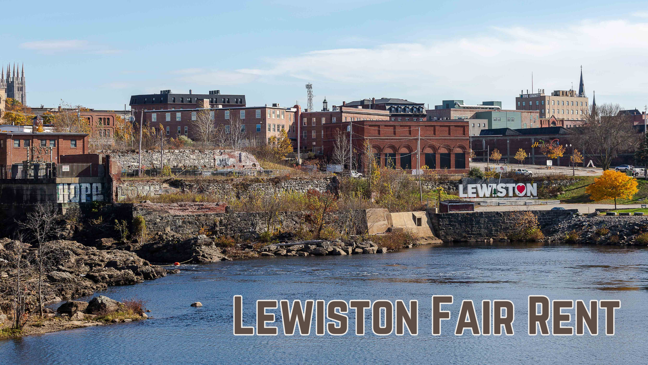 Photo of downtown Lewiston, Maine 