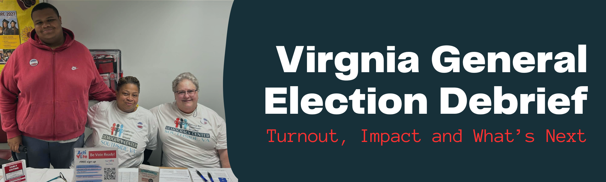 Center for Common Ground Update