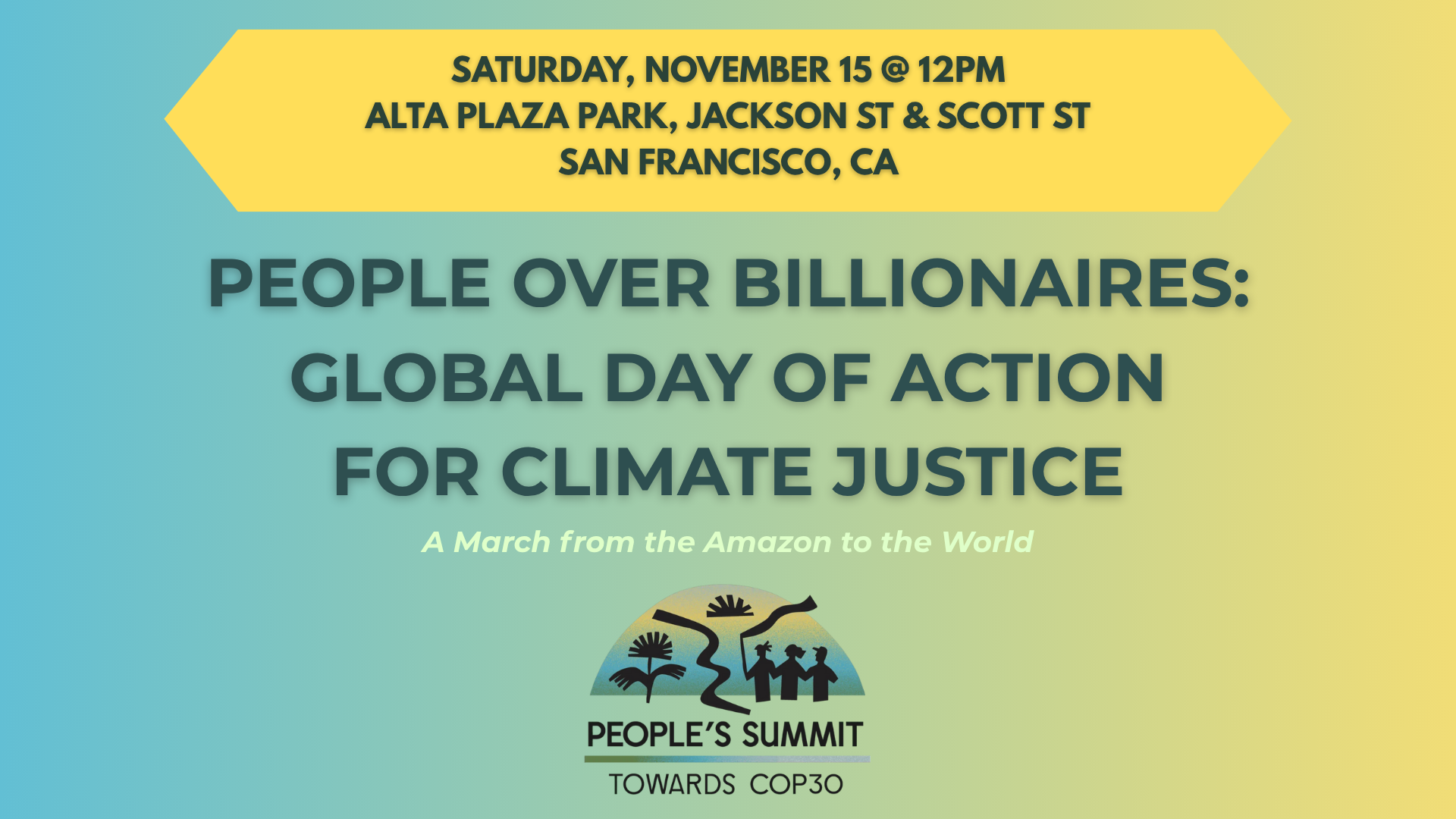 November 15 People Over Billionaire Global Day of Action Graphic
