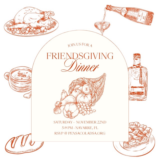 Friendsgiving Banner Image. Join us for a Friendsgiving Dinner