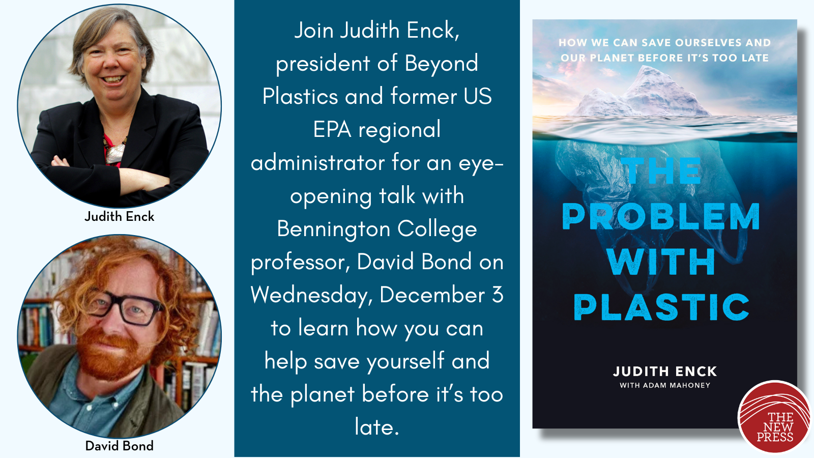 Join Judith Enck, president of Beyond Plastics at Bennington CAPA on December 3, 2025