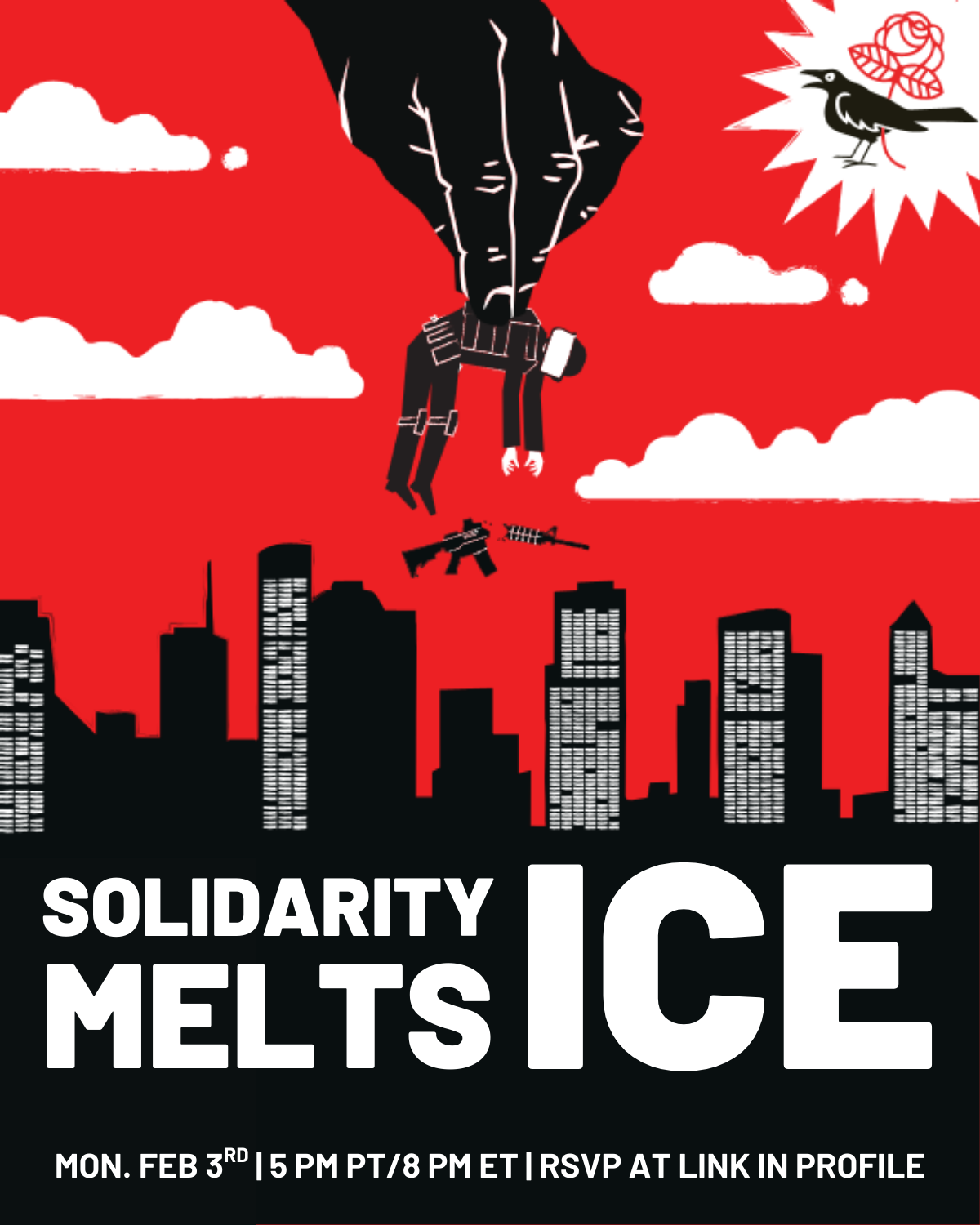 Fight Fascism, Build Socialism! Organizing beyond Labor Day. Tues Sept 2, 7 ET / 4 PT. Speakers: Kelsea Bond, ATL DSA candidate. Eric Blanc, professor and author. Photo: a demonstration with people holding signs supporting labor and trans rights.