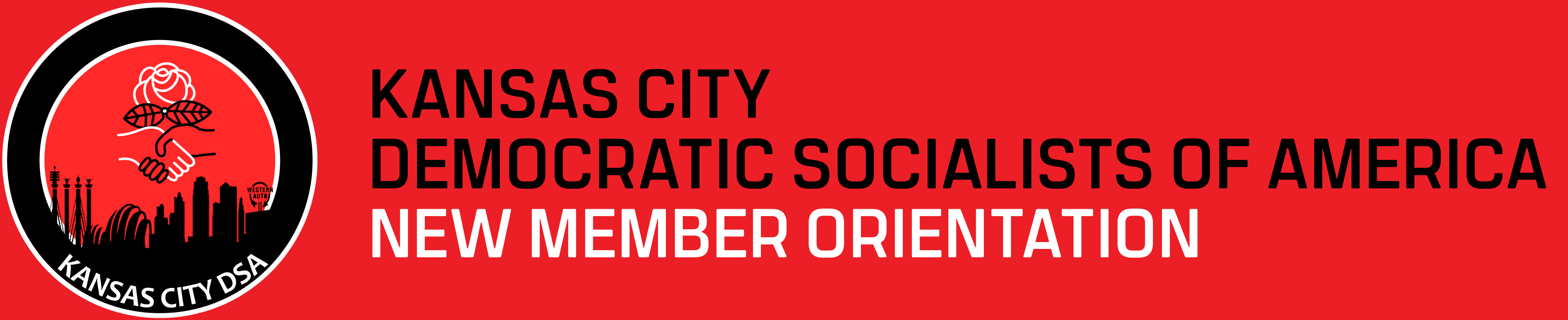 Kansas City DSA New Member Orientation Banner