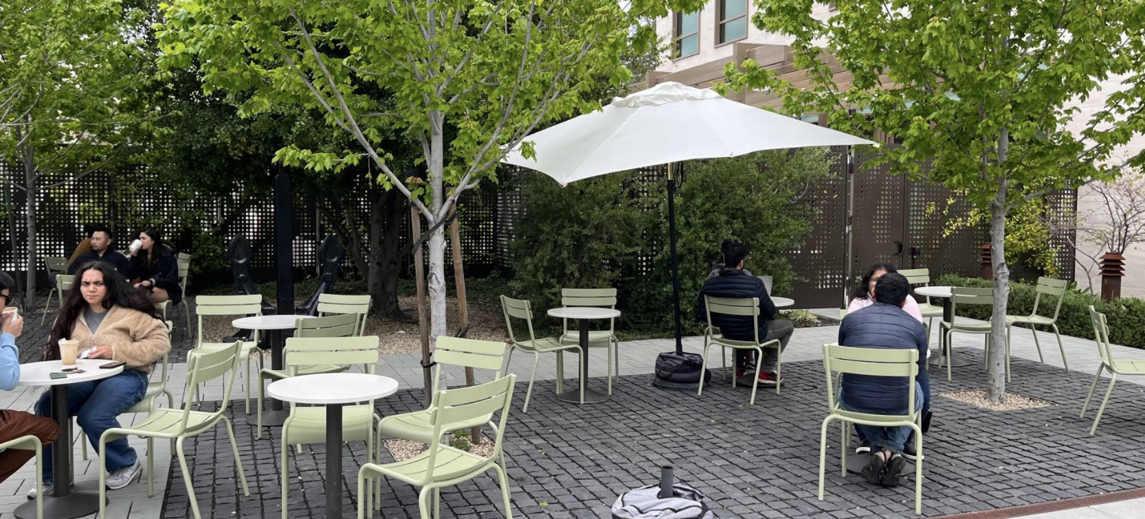 Viewing the Saint Franks Coffee patio