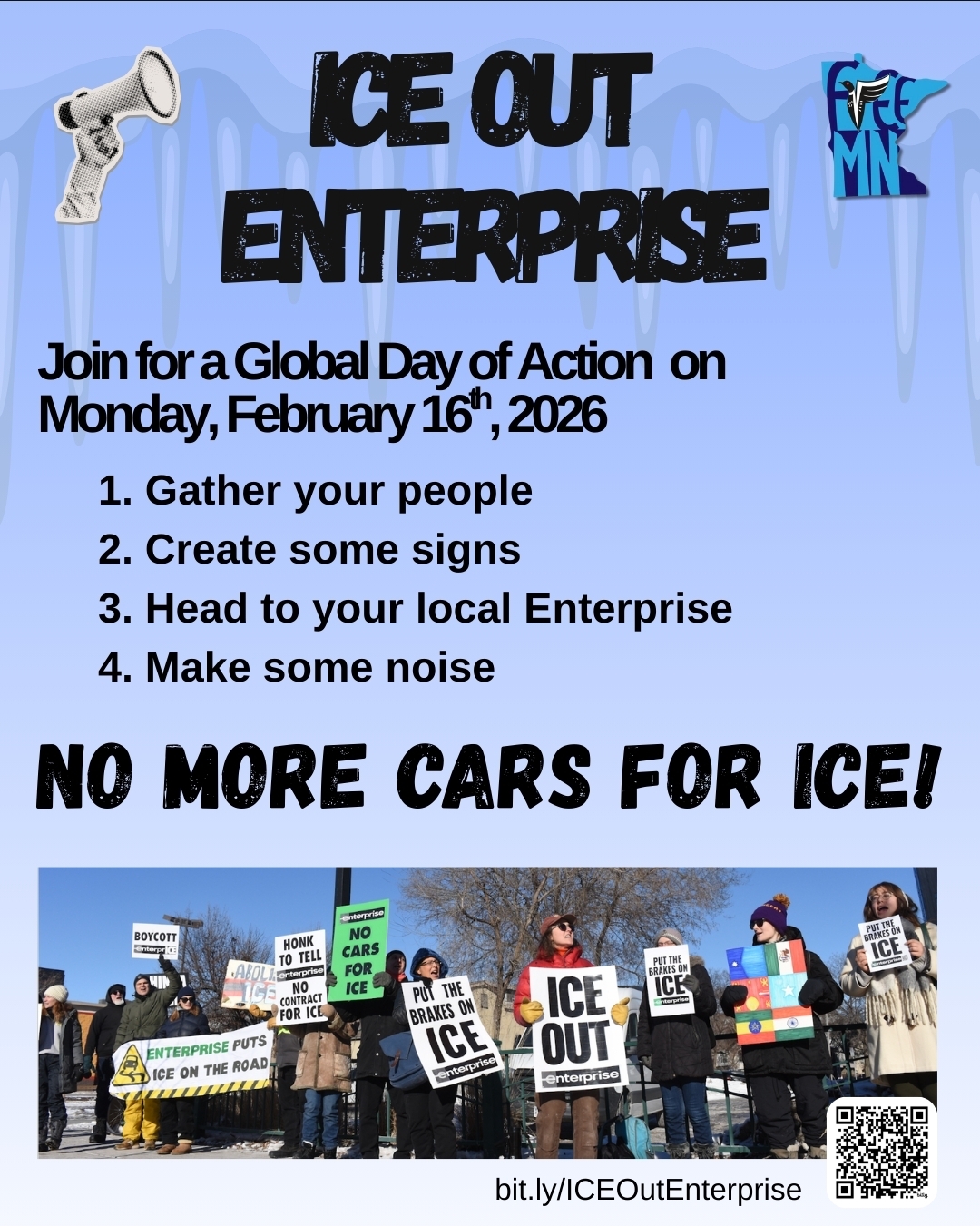 ICE Out Enterprise: Global Day of Action February 16