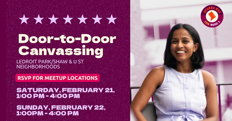 Aparna for DC Canvassing in U St (Sun. 2/22) - Action Network