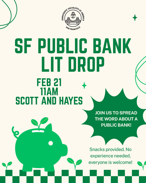 Public Bank Lit Drop - Alamo Square Park - Action Network