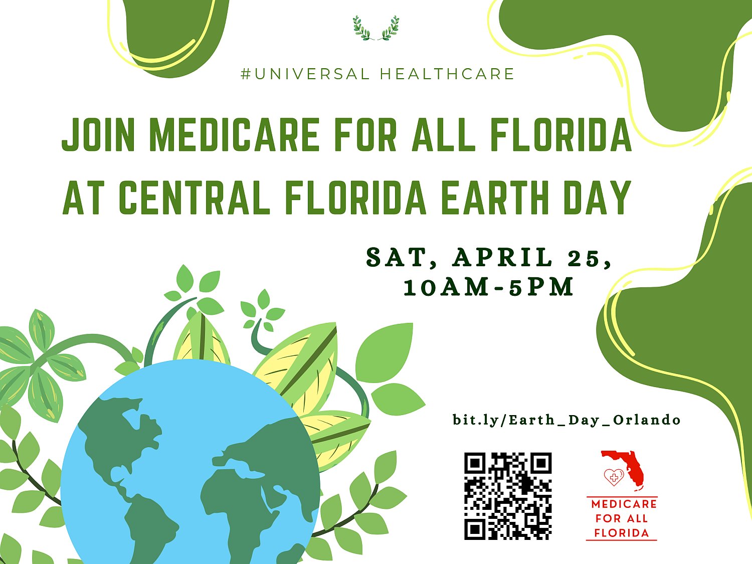 Event image April 25 Medicare for All Florida table at CFL Earth Day
