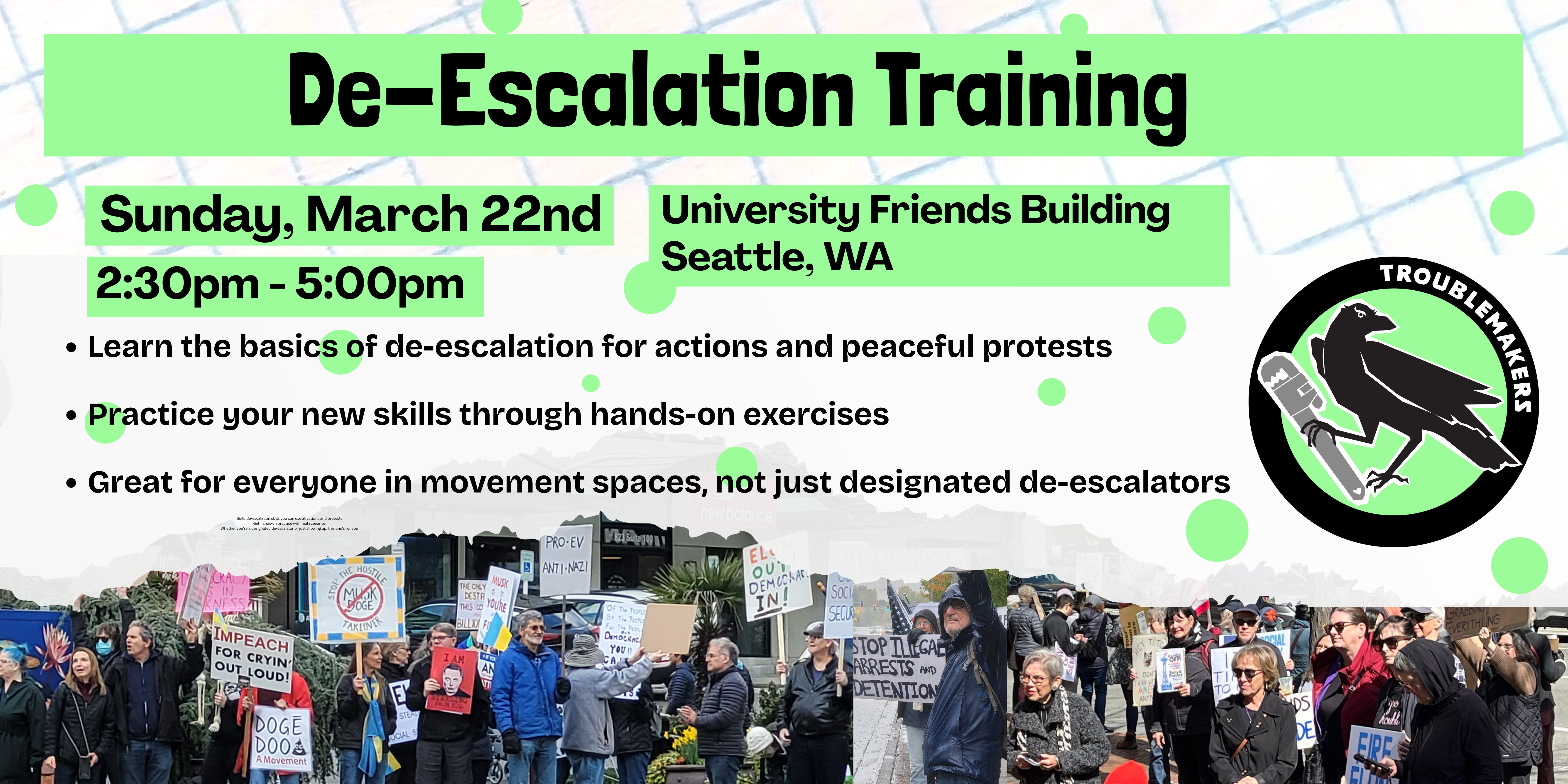 De-Escalation Training, March 22nd 2:30pm - 5:00pm