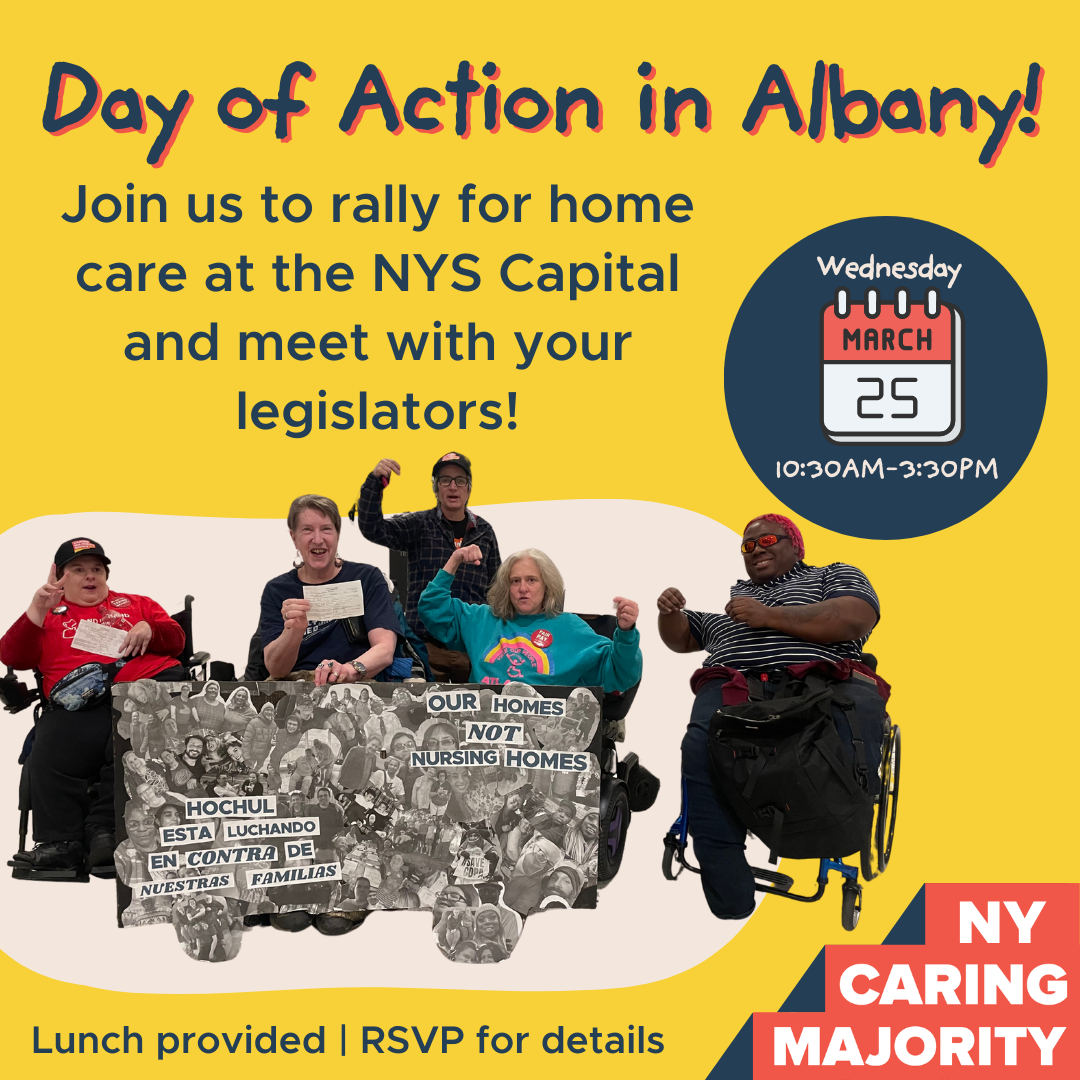 New Yorkers need care not corruption, day of action at the state capitol, Tues 3/25 at 10:30am-3:30pm, RSVP for details!