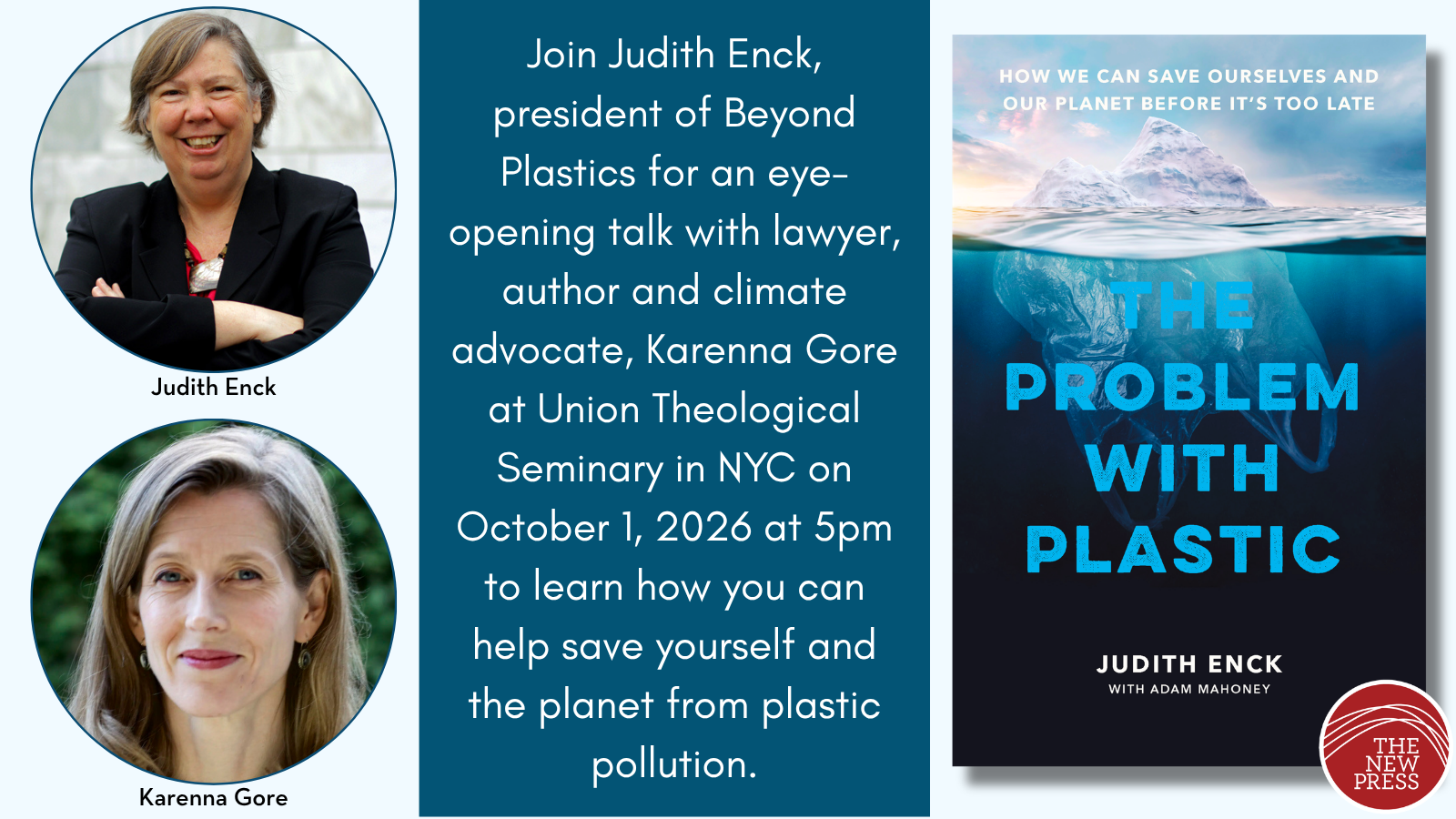 Join Judith Enck and Karenna Gore for this free event.