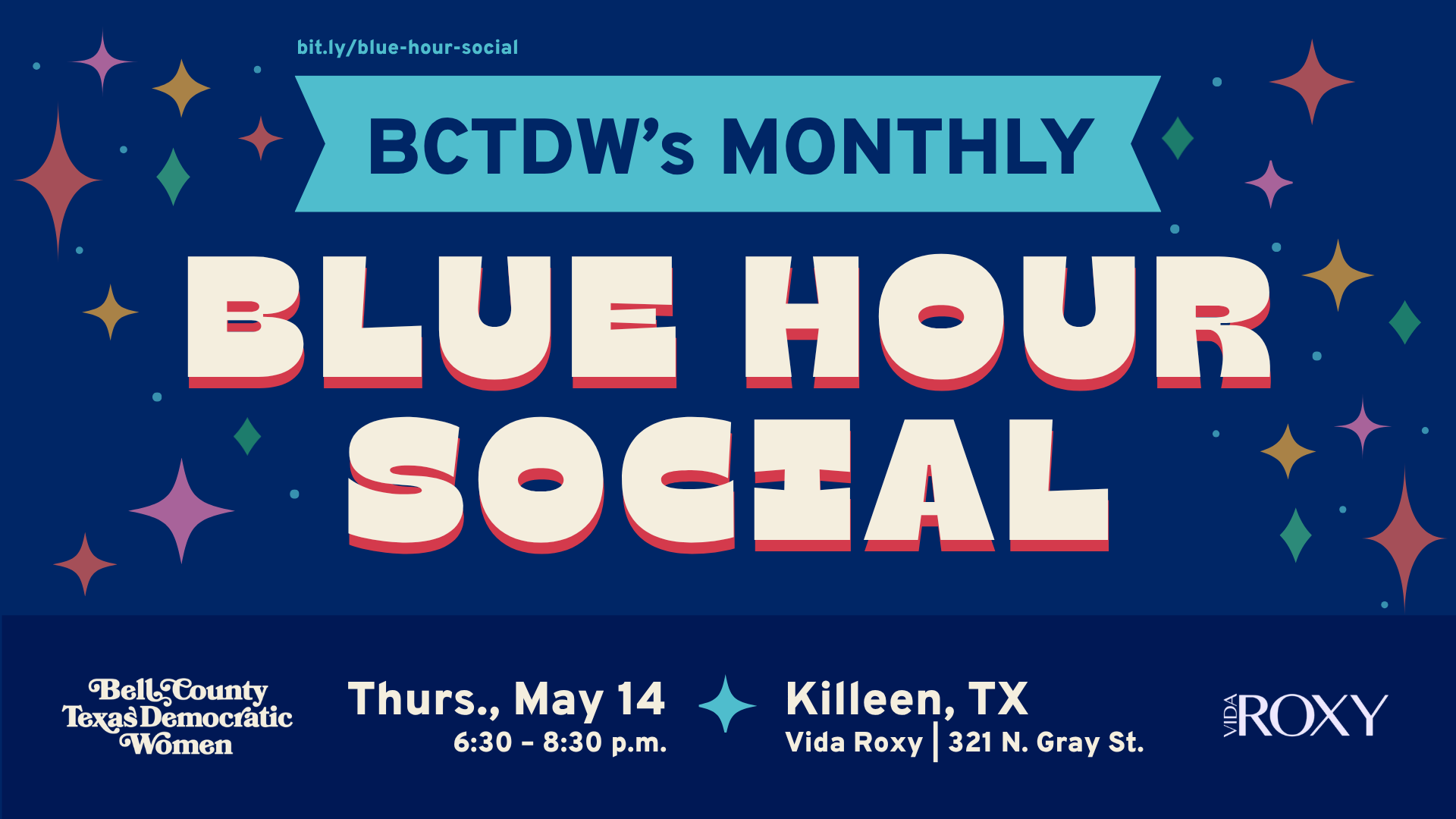 BCTDW May Blue Hour Social | May 14 at 6:30 p.m. | Killeen, TX