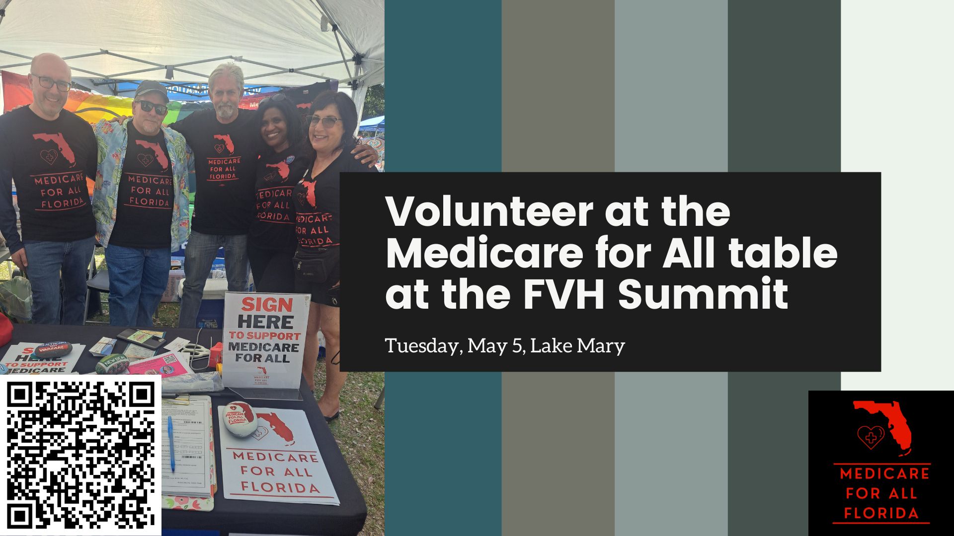 Event image May 5 Medicare for All Florida table at Florida Voices for Health conference