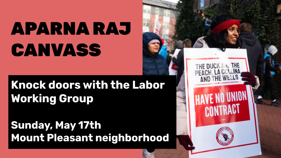 5/17 Aparna Raj Canvassing with the Labor Working Group! - Action Network