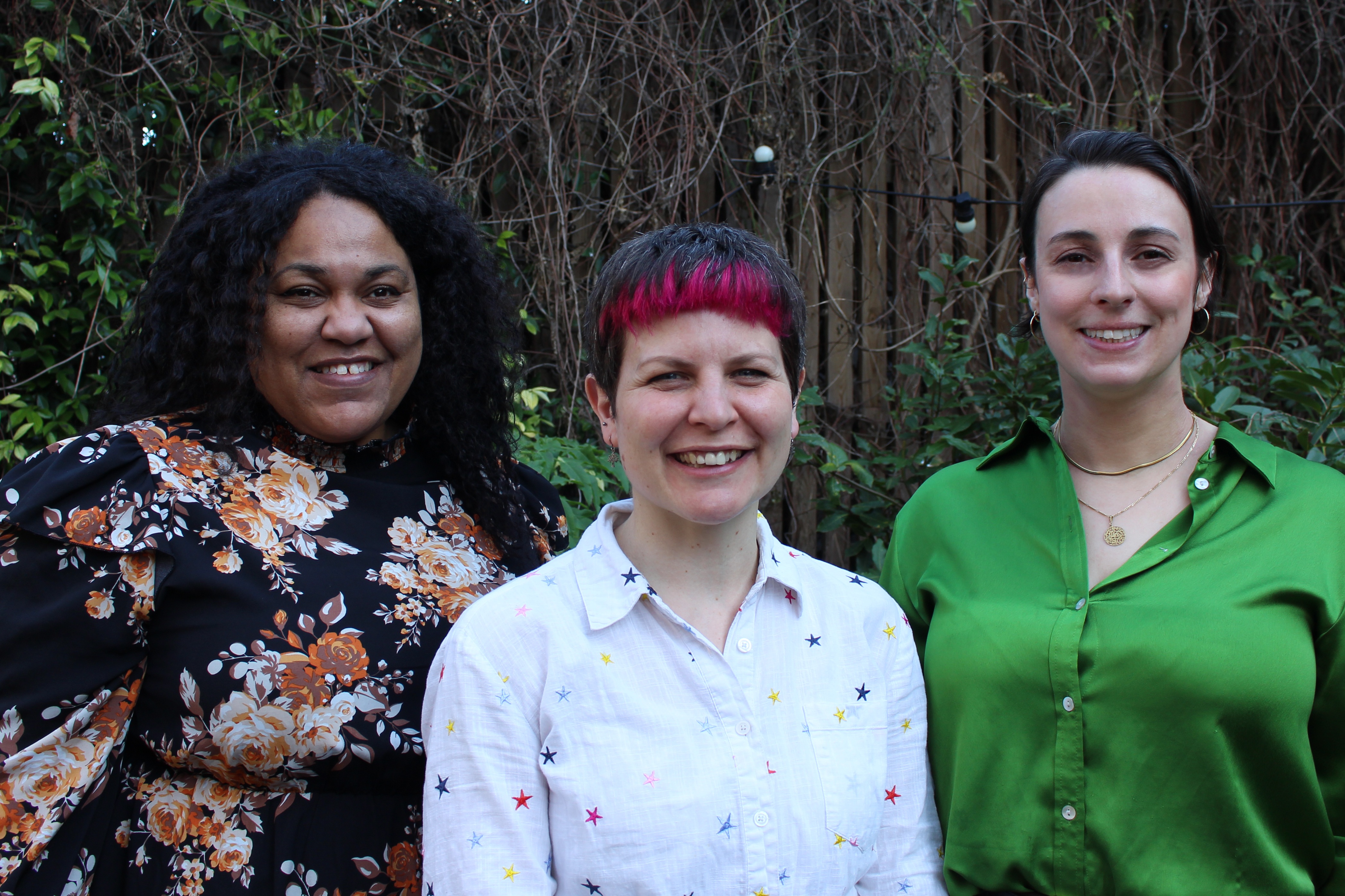 Cllr Soraya Adejare (L), Hackney Mayoral Candidate Cllr Zoë Garbett (C), and Florence Schechter (R)