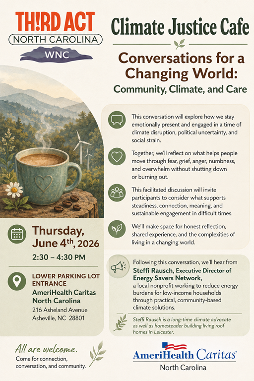 Climate Justice Cafe flyer