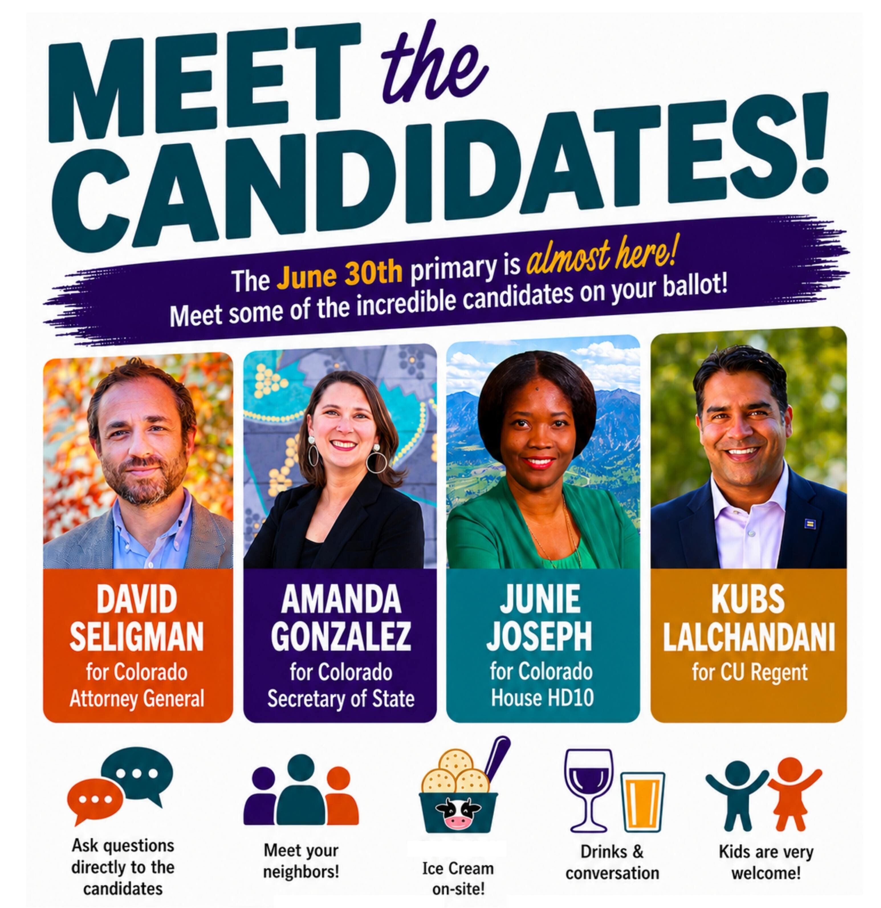 Meet the Candidates! The June 30th Primary is almost here.