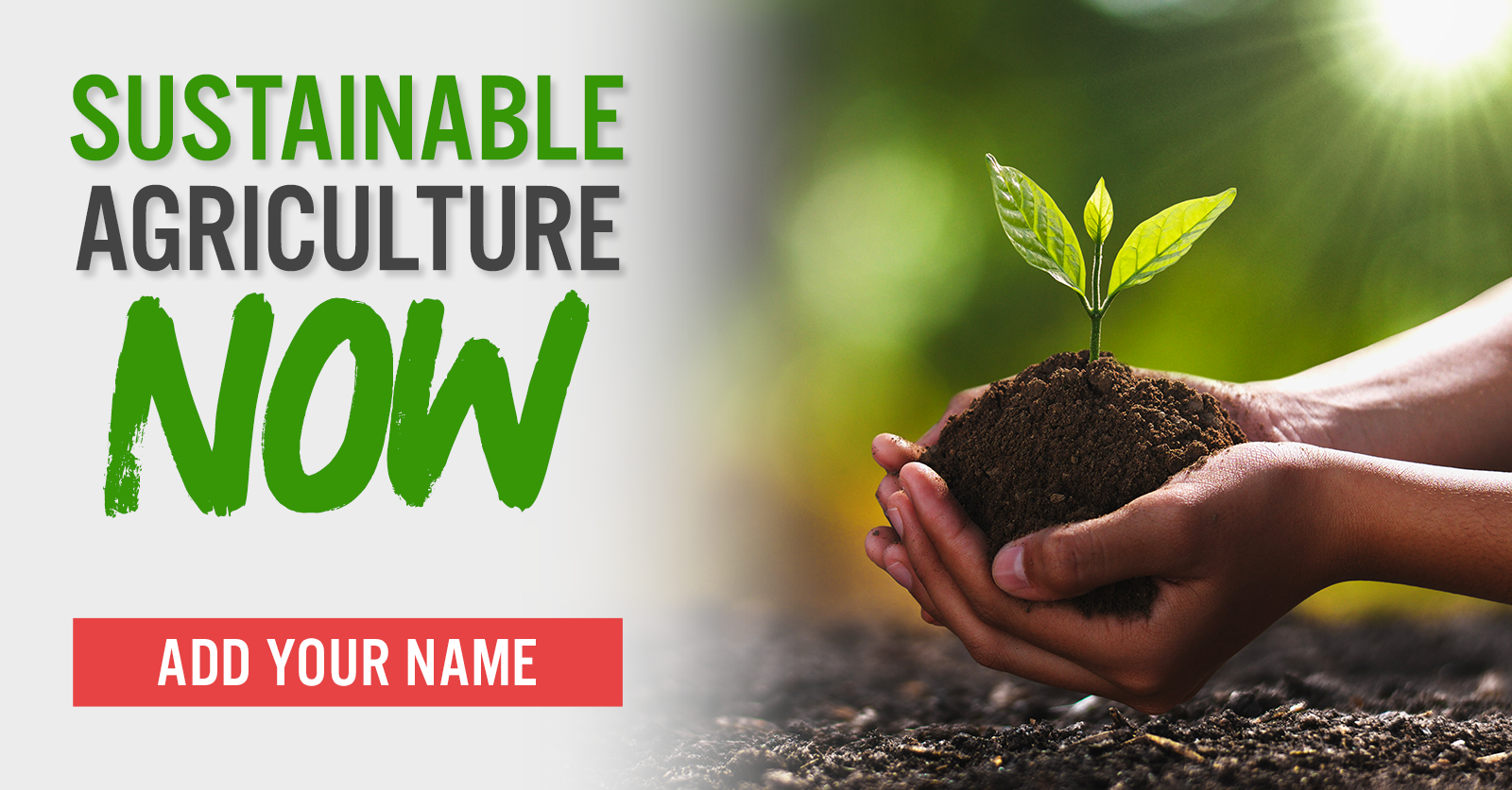 Sustainable Agriculture Now!