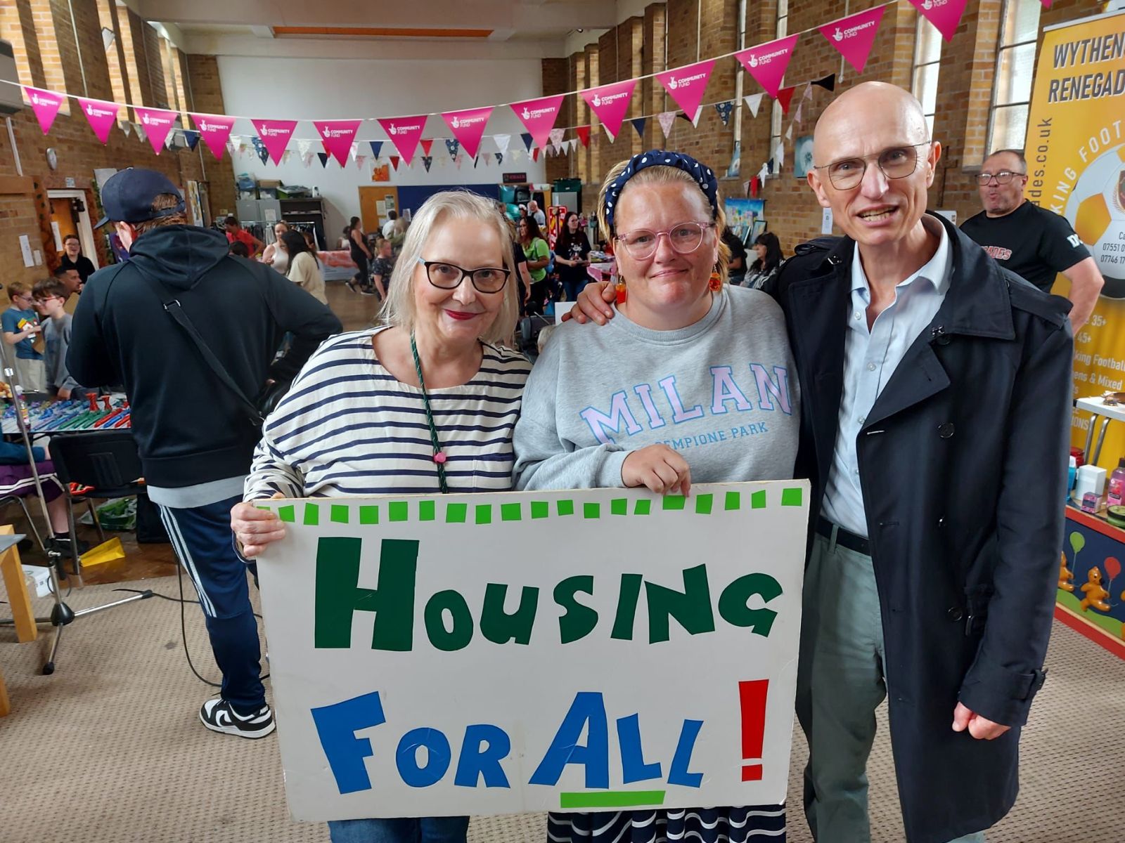 Photo of Woodhouse Park candidate Zoe Marlow with councillors Astrid and Rob