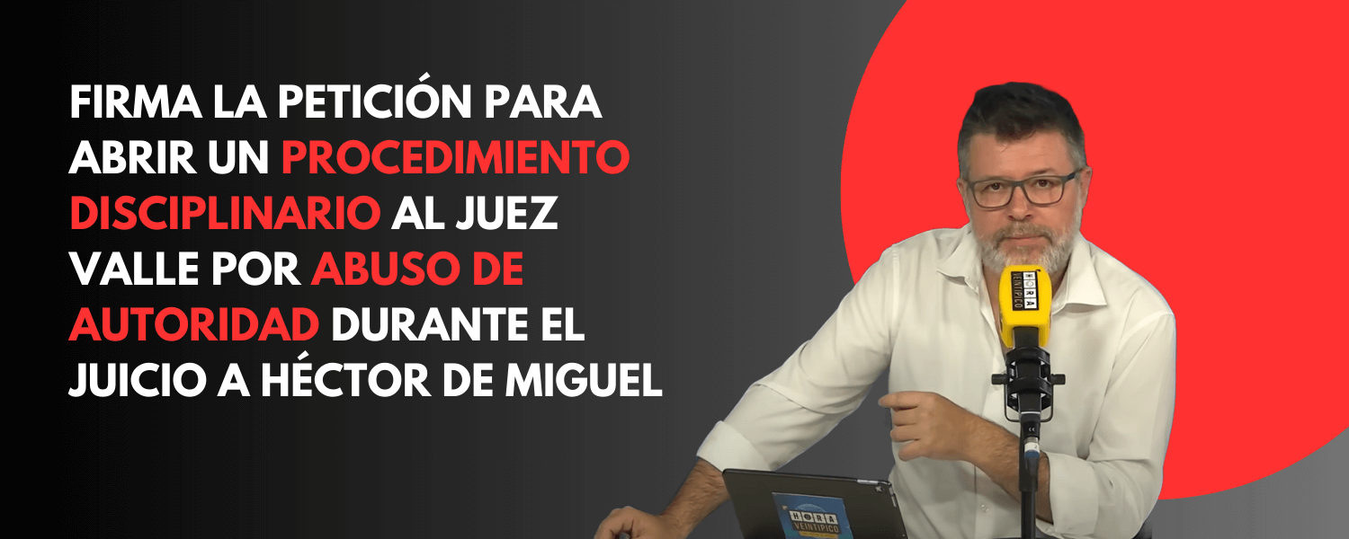 Firma la petición para abrir un procedimiento disciplinario contra el juez Valle